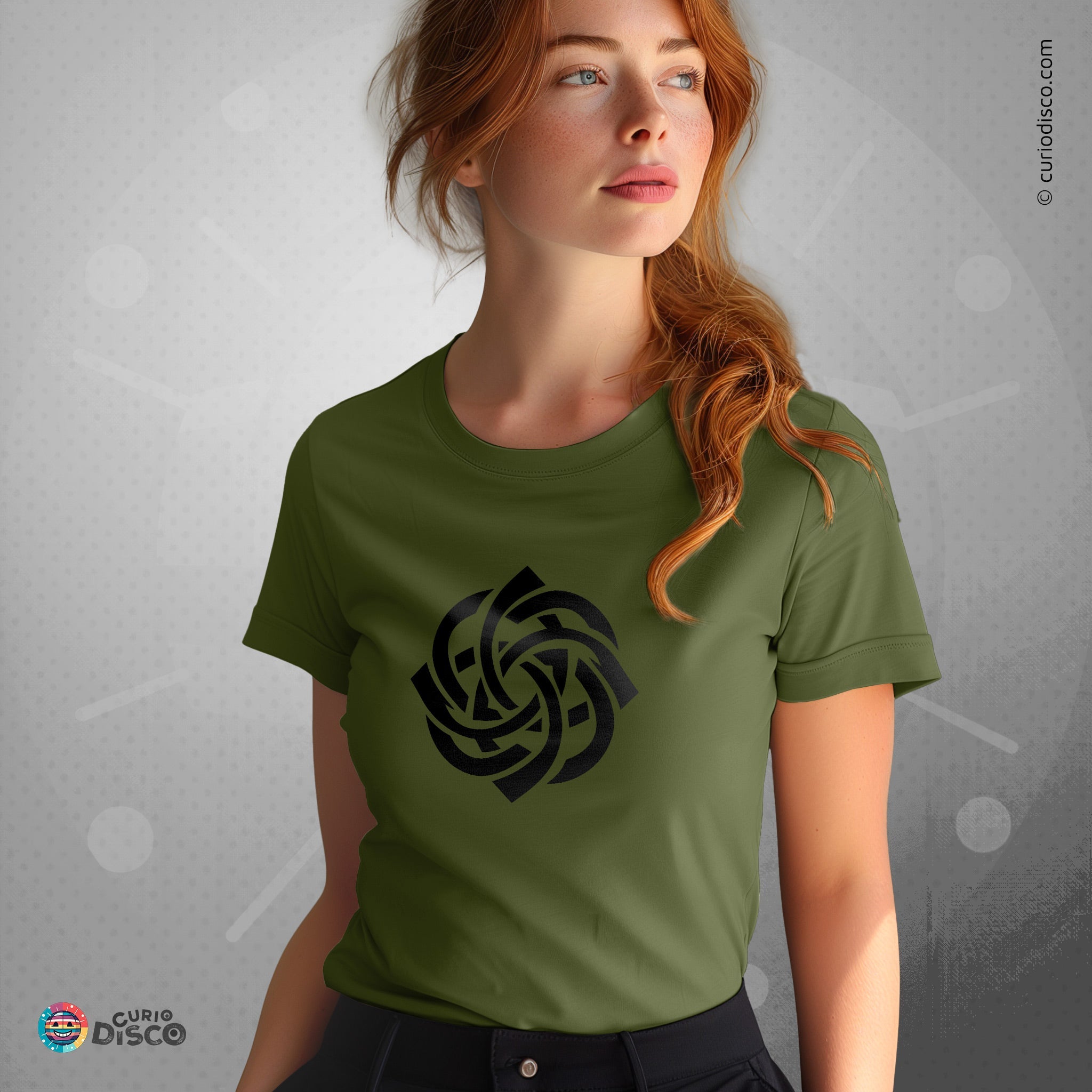 Olive green tree of life yoga shirt with celtic knot, ideal as love knot viking nordic celtic gifts, gifts for wife, yoga gifts for her, plus size clothing for mystical cottage core workout, and gifts for mom.
