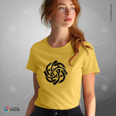 Yellow tree of life yoga shirt with celtic knot, ideal as love knot viking nordic celtic gifts, gifts for wife, yoga gifts for her, plus size clothing for mystical cottage core workout, and gifts for mom.