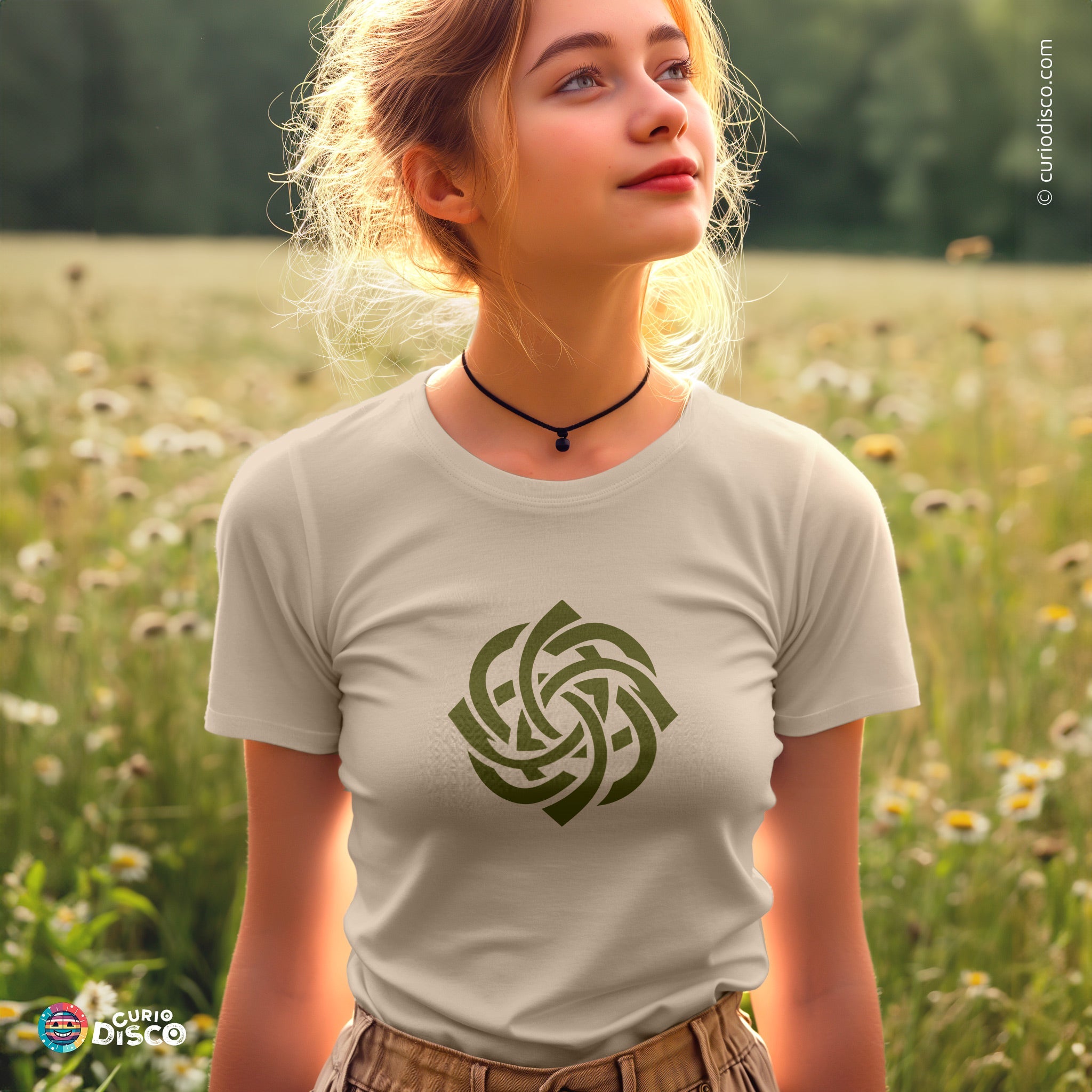Soft cream tree of life yoga shirt with celtic knot, ideal as love knot viking nordic celtic gifts, gifts for wife, yoga gifts for her, plus size clothing for mystical cottage core workout, and gifts for mom.